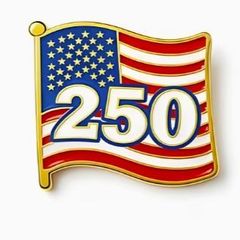 1pcs 250th Anniversary American Badge Pins, new.