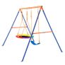Swing Sets for Backyard 1 Saucer 1 Belt Swing Seat A-Frame Metal Stand Image 8