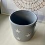 Ceramic Plant Pot with white Stars Image 2