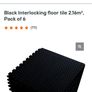 Black Interlocking Foam Floor Tiles x 50 at EUR2 per tile Image 3