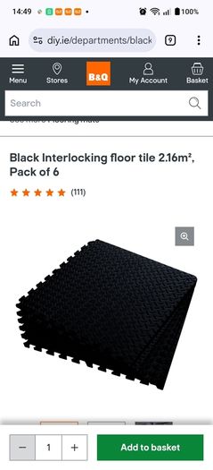 Black Interlocking Foam Floor Tiles x 50 at EUR2 per tile