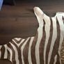 Large Cowhide Rug- Zebra Pattern Image 6
