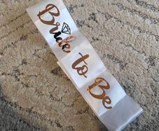 Bride to be sash