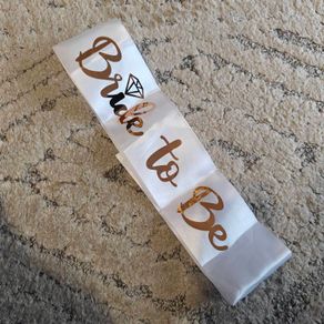 Bride to be sash