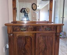 Oak Side Board with removable Mirror