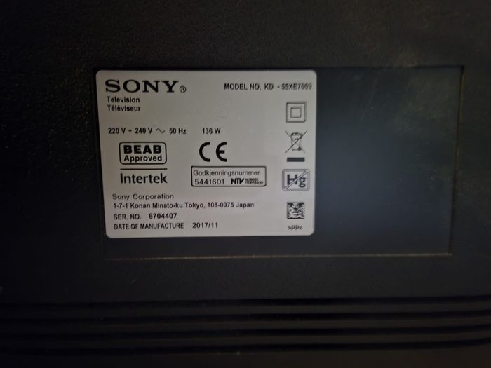 Sony 55' 4K Ultra HD Smart Tv