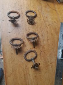 5 vintage press handles