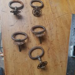 5 vintage press handles