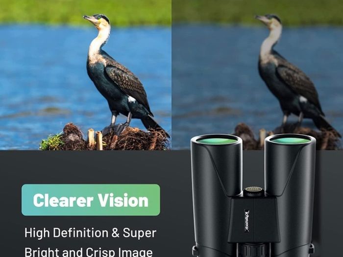 High Power Binoculars, Kylietech 12x42 Binocular for Adults with BAK4 Prism, FMC Lens, Fogproof & Waterproof Great for Bird Watching Travel Stargazing Hunting Concerts Smartphone Adapter Included (FREE POSTAGE)