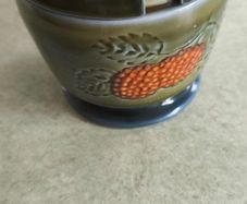 Vintage WADE PORCELAIN Pottery IRELAND Irish Sugar Berry Preserves Jam Bowl Container with Lid 1950-60s