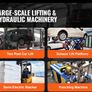 Hydraulic Pump AC 220V Single-Acting 1.7 GPM Flow Rate 3200 PSI Max Relief Pressure for Dump Trailer Car Lifting Image 7