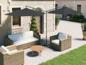 Double Parasol with Steel Pole Anthracite 600 cm
