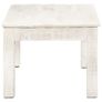Coffee Table White 110x60x45 cm Solid Mango Wood Image 4