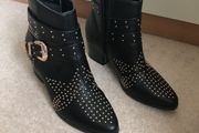 Savida Stud  Buckle Ankle  Boots