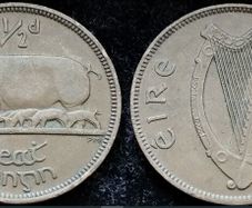 [#41] - Ireland 1953 | Half Penny | 1/2d | KM.10