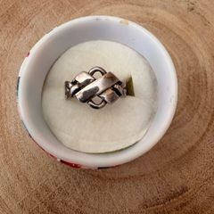 Puzzle ring sterling silver.