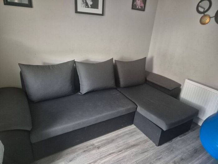 Sofabed with storage grey