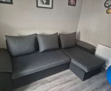 Sofabed with storage grey