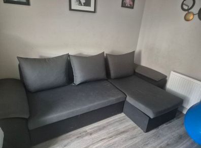 Sofabed with storage grey