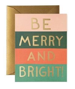 Be Merry and Bright Color Block Card