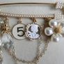 Vintage Luxury Camellia Flower Tassel Brooch with Rhinestones & Faux Pearls Image 3