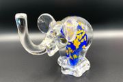 Vintage Murano Style Art Glass Elephant Paperweight