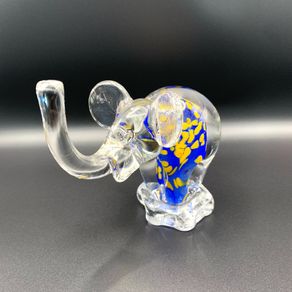 Vintage Murano Style Art Glass Elephant Paperweight