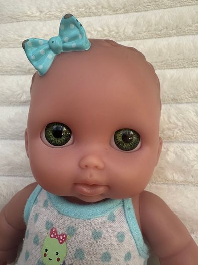 Berenguer Lil Cutesie Chubby approx. 9" Baby Doll Green Eyes 18-14 Used Please see photos