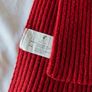 Liverpool FC Official Scarf - LFC Red Ribbed Knit - Liverbird Patch - Official Product Image 2