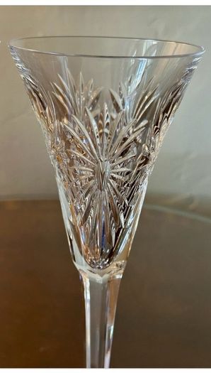 Two Waterford Crystal Millennium Champagne Flutes