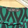 Green and black printed mini dress Image 5