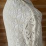 womens top blouse short sleeve crocheted Mango ecru size S brand new Image 5