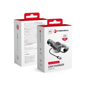 Forcell iPhone Car Fast Charger USB+Lightning Cable 38W