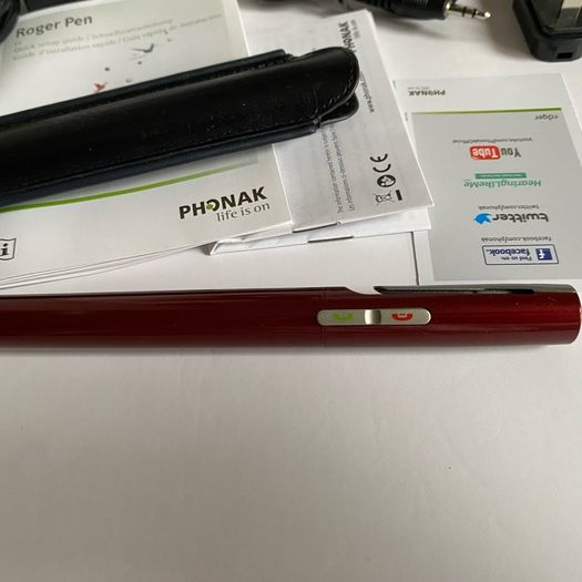 Phonak Roger Pen 1.1 Wireless Listening Device  with Dock, Charger & Cables