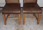 Brown Leather Chairs x 2