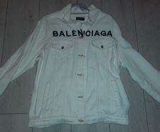 White Balenciaga Denim Jacket