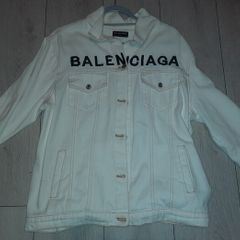 White Balenciaga Denim Jacket