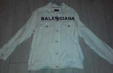 White Balenciaga Denim Jacket