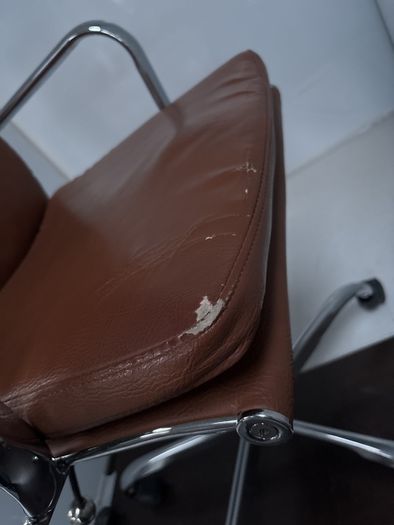 stainless steel and Leather at chair