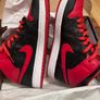 Nike Air Jordan 1 Mid Alternate Bred - DQ8426 060 - Size 11 - Black - Fire Red-White Image 3