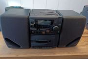 Philips AZ 9055 Portable Boombox CD Radio Cassette Player Detachable Speakers