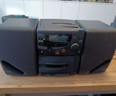 Philips AZ 9055 Portable Boombox CD Radio Cassette Player Detachable Speakers