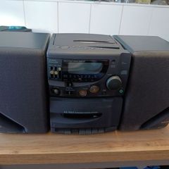 Philips AZ 9055 Portable Boombox CD Radio Cassette Player Detachable Speakers
