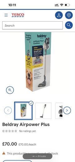 Beldray Airpower Plus Cordless Vacuum Cleaner