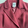 Elegant Winter Burgundy Overcoat Image 2