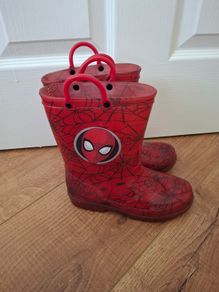 Spiderman pattern wellies with light-up soles