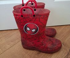 Spiderman pattern wellies with light-up soles