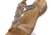 Brand New Women's Bohemian Flat Beach Sandals Casual - Beige