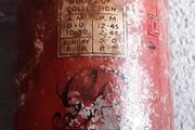 vintage possibly antique saving tin, 40 c