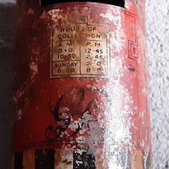 vintage possibly antique saving tin, 40 c